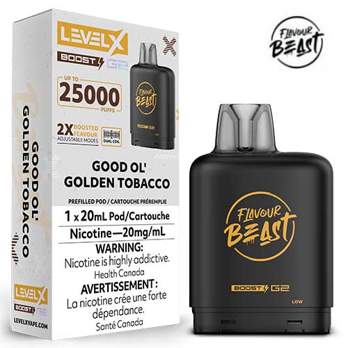 Level X boost g2 25k golden Tobacco