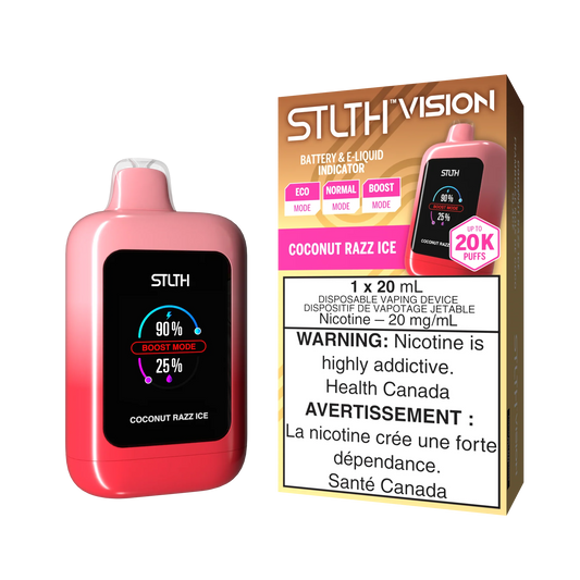 STLTH Vision 20K Coconut Razz Ice (Provincial Tax)