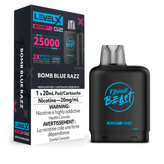 Flavour Beast Level X Boost 25K Bomb Blue Razz (Provincial Tax)