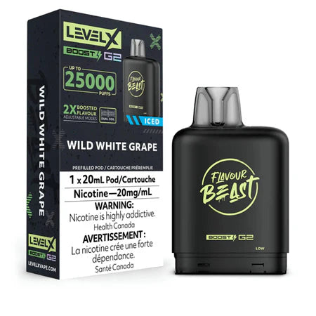 Flavour Beast Level X Boost 25K Wild White Grape*