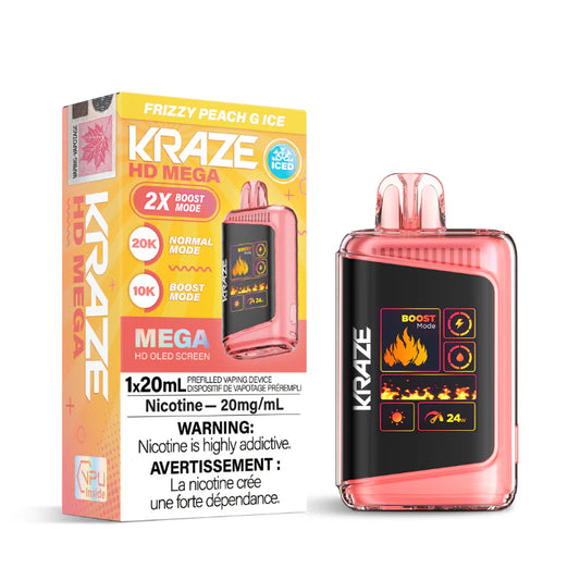 Kraze HD mega 20K Frizzy Peach G ice (provincial tax)