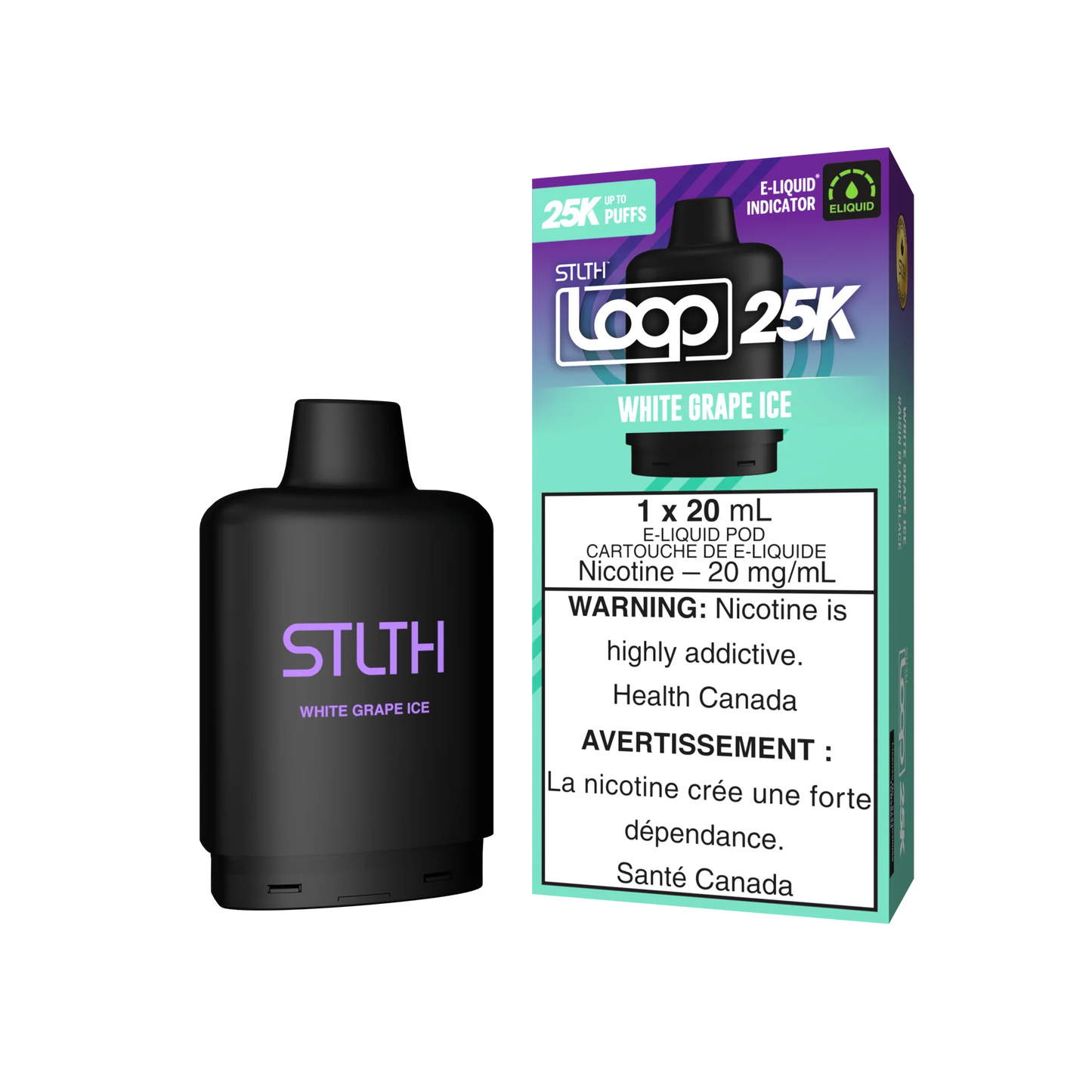 STLTH LOOP 25K Pod White Grape Ice (Provincial Tax)