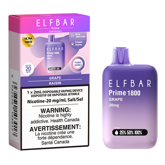 ELFBAR Prime 1800 Grape (Provincial Tax)