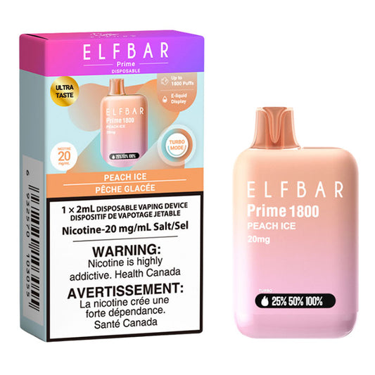 ELFBAR Prime 1800 Peach Ice (Provincial Tax)