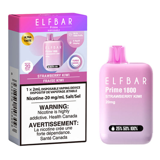 ELFBAR Prime 1800 Strawberry Kiwi (Provincial Tax)