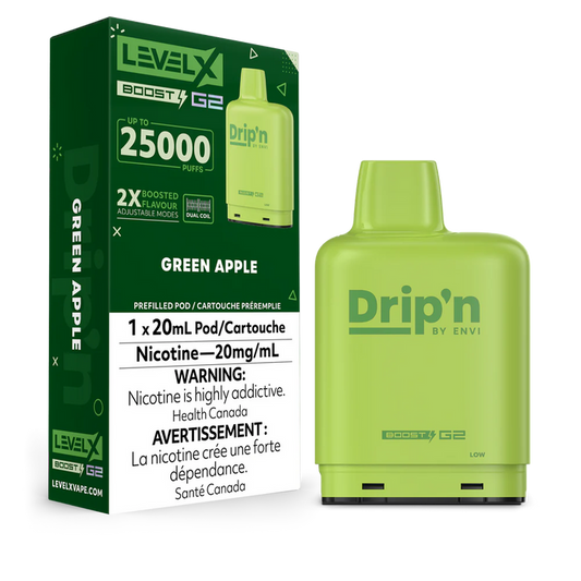 Drip’n Level X Boost 25K  Gusto Green Apple (Provincial Tax)