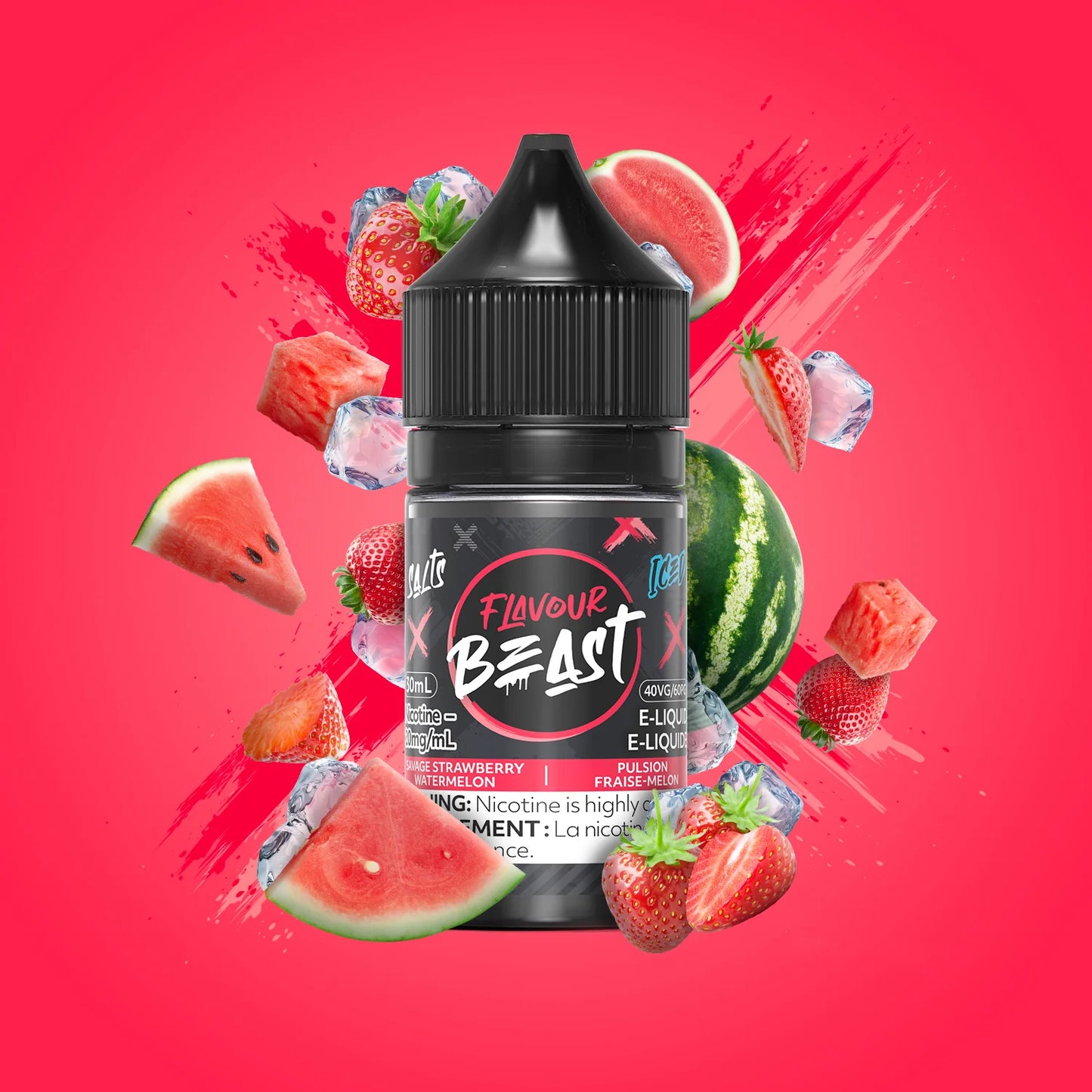Flavour Beast E Liquid 20Mg Savage Strawberry Watermelon (Provincial Tax)