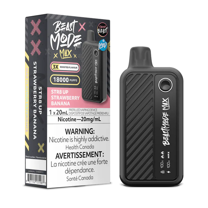 Flavour Beast Mode Max 18K STR8 UP Strawberry Banana *