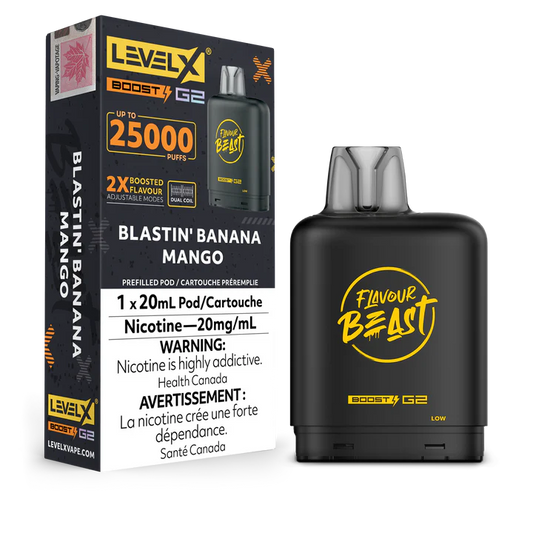 Flavour Beast Level X Boost 25K Blastin’Banana Mango*