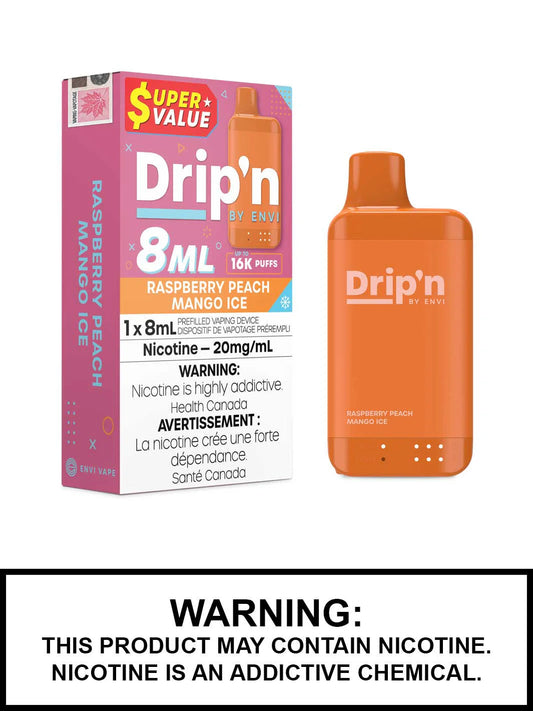 Dripn Envi 8ml 16k Raspberry Peach Mango Ice*