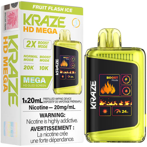 Kraze HD mega 20K fruit flash ice (provincial tax)