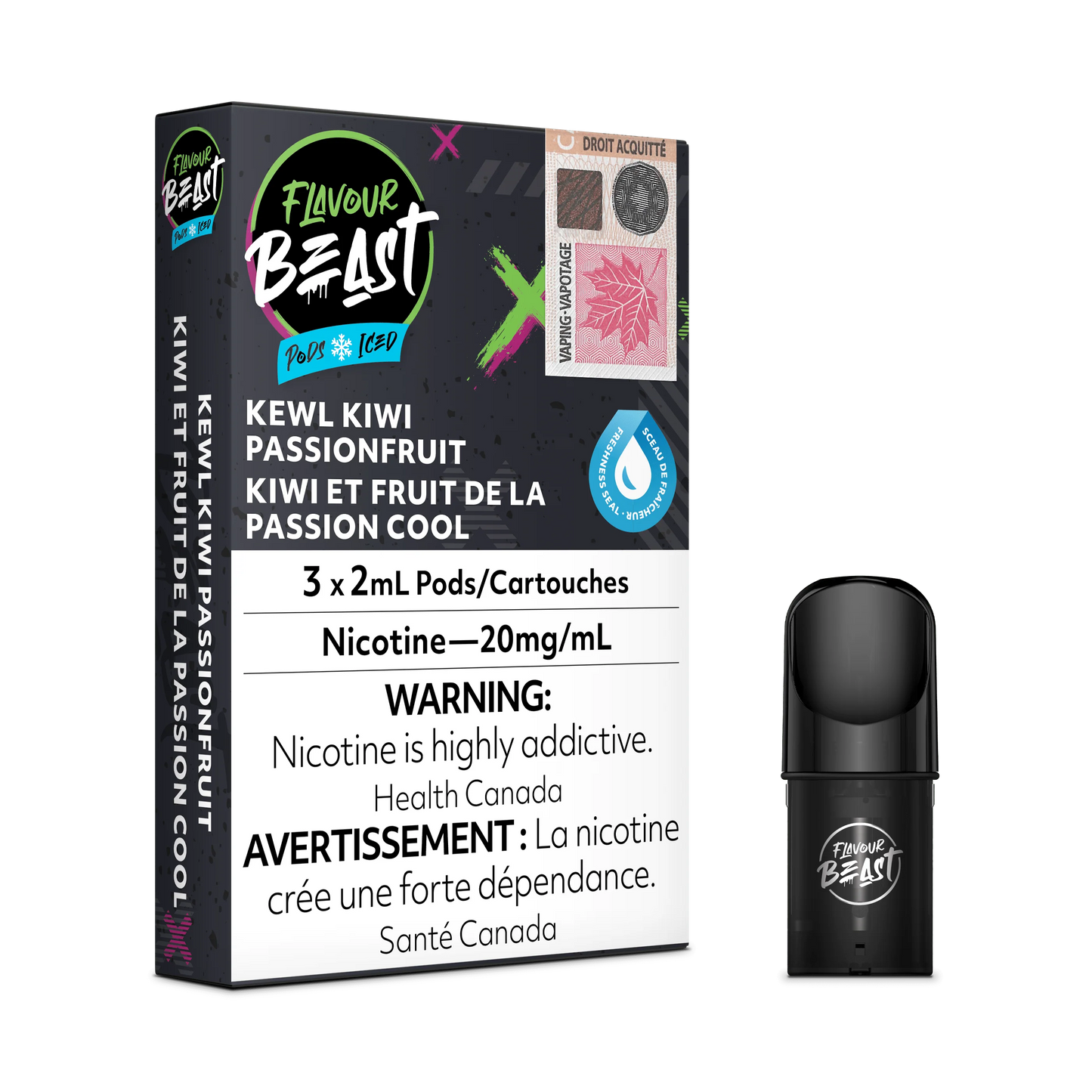 Flavour Beast 3pods Kewl kiwi passionfruit (provincial)